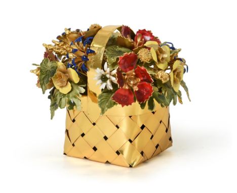A Continental Silver-Gilt and Vari-Colour Enamel Ornament, Retailed by Cartier, Designed by Jane Hutcheson, 20th Century, for