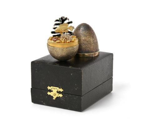 An Elizabeth II Silver-Gilt and Enamel 'Surprise'-Egg, by Stuart Devlin, London, 1978, Number 95 From a Limited Edition of 10