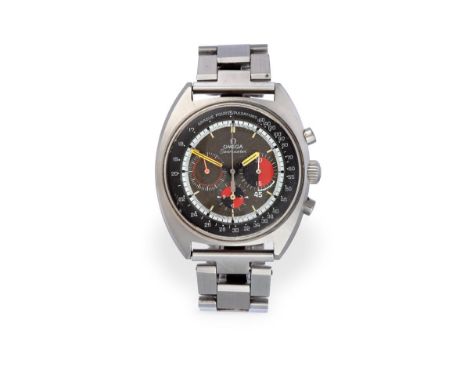 A Stainless Steel Chronograph Wristwatch, signed Omega, model: Seamaster, ref: 145.020, 1970, (calibre 861) lever movement si