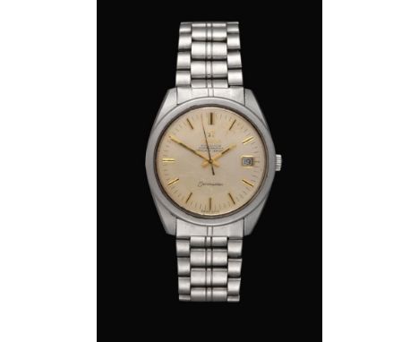 A Stainless Steel Automatic Calendar Centre Seconds Wristwatch, signed Omega, Officially Certified Chronometer, model: Seamas