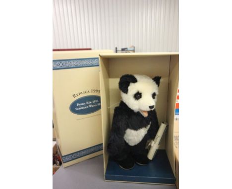 A 1995 limited edition Steiff Panda bear, from 1951, boxed 