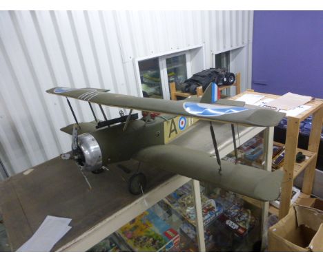 Large r/c bi-plane with pilot with 148cm wingspan and 128cm in length 
