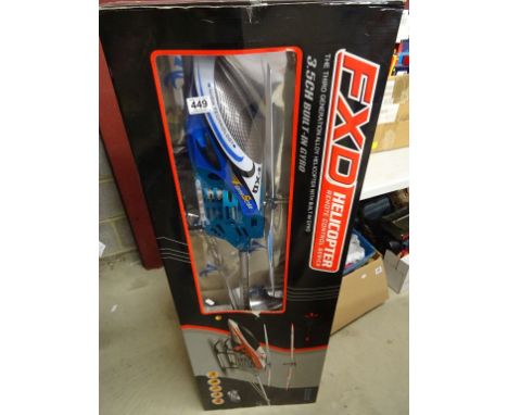 Boxed FXD r/c Helicopter 3.5CH build in gyro with metal frame
