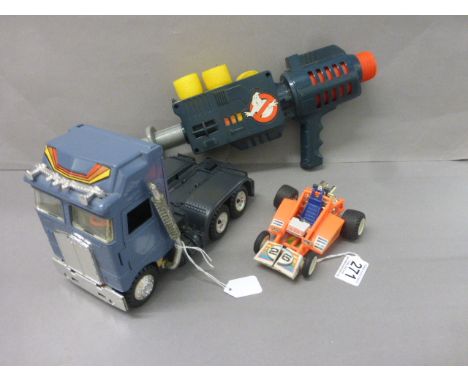 Two original Kenner MASK vehicles to include Firefly plus a Kenner The Real Ghostbusters Ghostpopper missing one missile