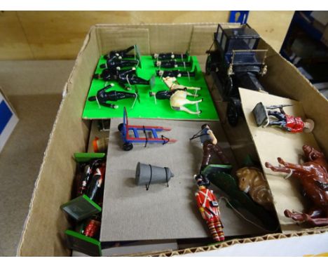 A collection of 100+ figures, metal and plastic, mostly handmade, but a few Lone Star, Britains, William Grant & Sons etc not