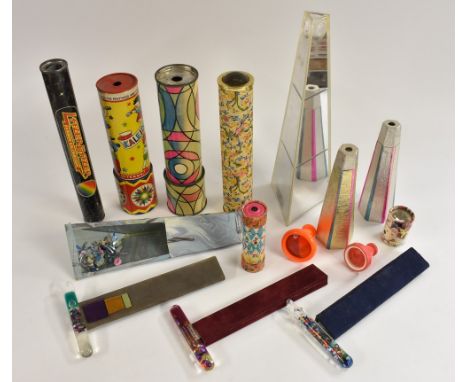 Toys &amp; Games - a vintage Acme toys tin plate Kaleidoscope' others triangular, hexagonal, barrel, etc assorted sizes;  ano