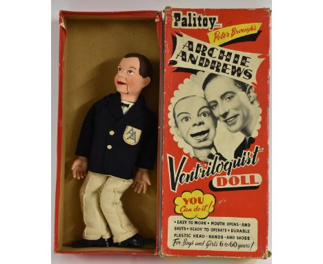 A vintage Palitoy Peter Broughs  'Archie Andrews' ventriloquist doll, boxed