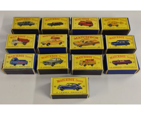 Matchbox Toys - 1-75 series, No3b Bedford Tipper Truck, grey truck, bright red tipper, black wheels;  No9c Merryweather Marqu