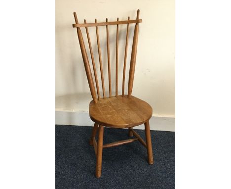 A set of six stylish Danish stick back chairs. Est. £80 - £120.