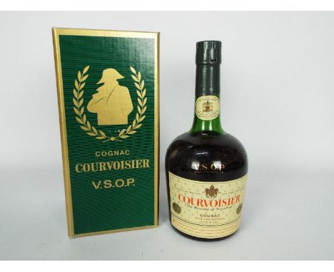 Courvoisier - A vintage bottle of VSOP Cognac, likely a 1950's bottling, no strength or capacity stated, contained in card bo