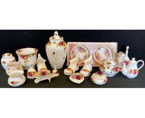 Royal Albert Old Country Roses - vases, trinket dishes, preserve pots, coasters, etc 