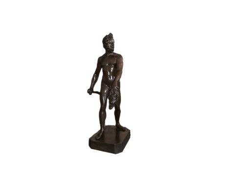 the bronze 38cm high, 42cm high including base approx,In his depiction of Mars, Giambologna has captured a moment in time; wh