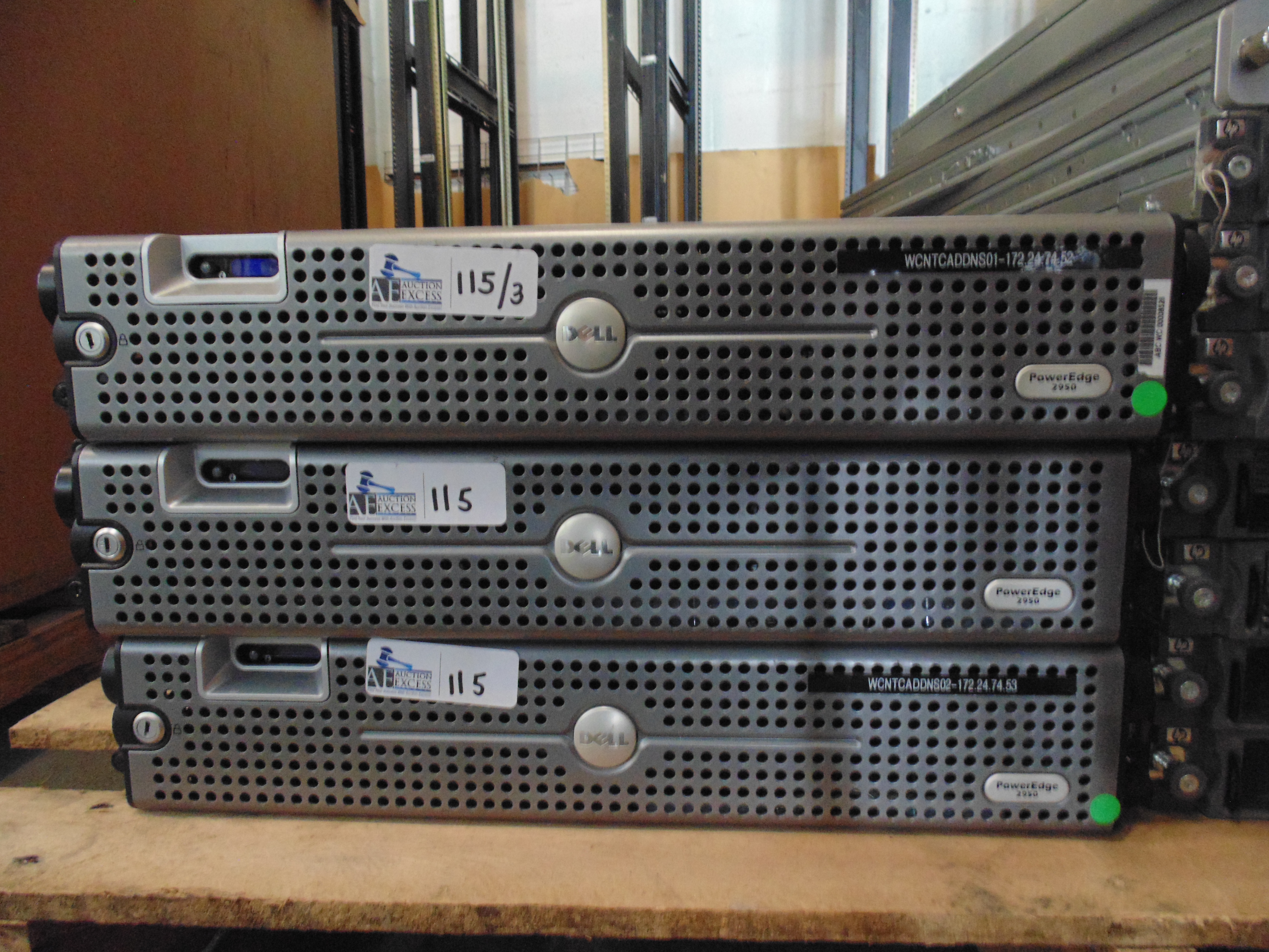 LOT OF 3 DELL POWEREDGE 2950 SERIES NO HARD DRIVES