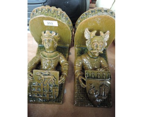Two ceramic wall sconces 