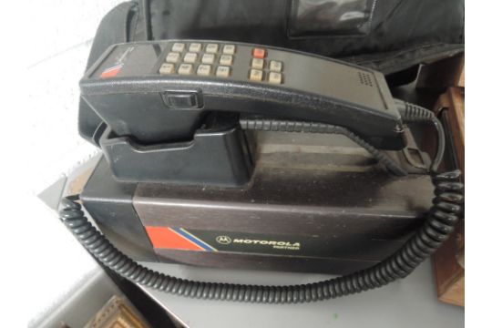 A Motorola Partner 4500X Vintage Mobile car Phone With Battery