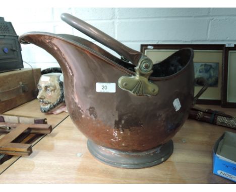 A copper coal helmet