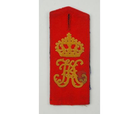 Württemberg: Schulterklappe für Mannschaften im Grenadier-Regiment „König Karl“ (5. Württembergisches) Nr. 123.Rotes Tuch, ge