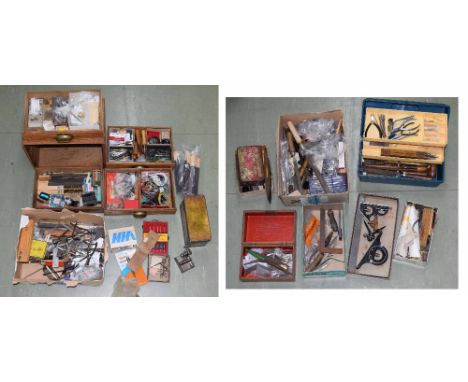 Large quantity of small workshop tools, including pliers, dividers, screwdrivers and clamps etc