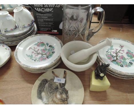 A selection of glass and ceramics including Radfords, Poole etc