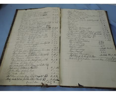A vintage ledger, The Accounts of John Jonson, Gaurdian of the Pool family, Old Hutton dated April 10th 1819