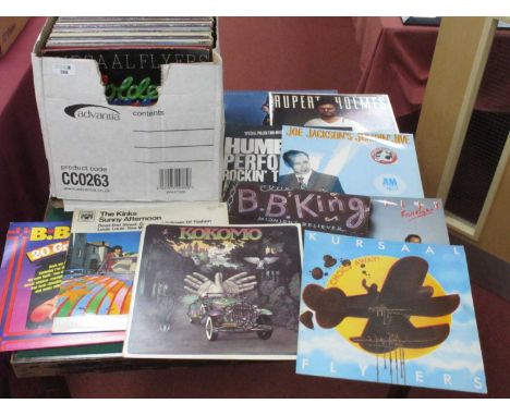 Over eighty LPs, to include Hawkwind - Doremi Fasol Latido, Beatles - Abbey Road (misaligned Apple logo), Deep Purple - In Ro