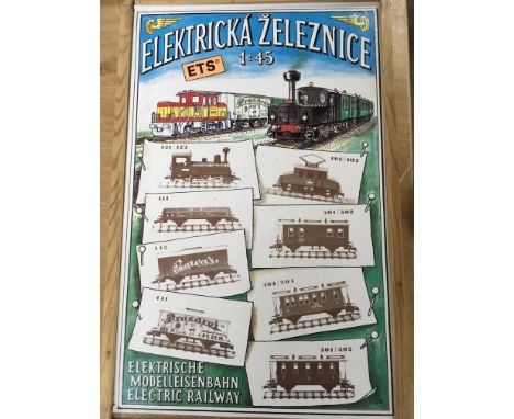 A boxed Elektricka Zeleznice  electric railway set 1-45 scale