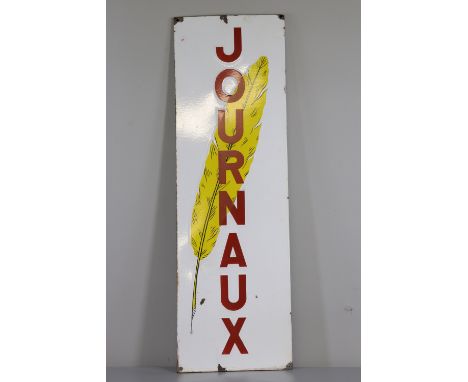 France Stamped enamelled plaque metal "Newspapers" - Sizes: H980MM L310MM - Weight (K): 2,5kg - Condition: at first glance - 