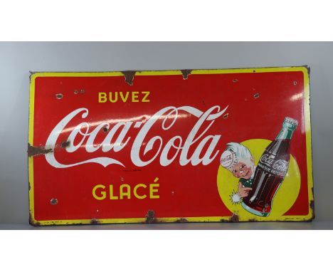 Belgium plaque Coca Cola Emaillerie belge1957 - Sizes: H740MM L1350MM - Weight (K): 10,8kg - Condition: After checking â€“ we
