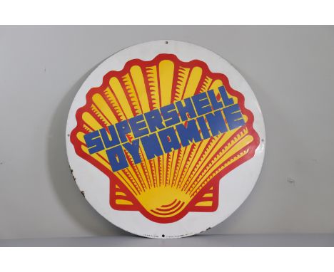Enamel circular Supershell plaque Emaillerie Koekelberg 1936 - Sizes: D600MM - Weight (K): 3,6kg - Condition: at first glance