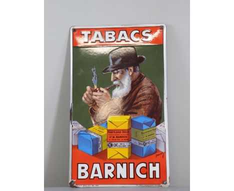 Belgium Rare Tabacs Barnich Emaillerie Belge plaque 1938 - Sizes: H510MM L310MM - Weight (K): 1,7kg - Condition: at first gla