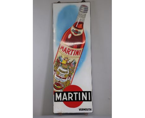 Belgium Brussels Large enamel plaque Martini Vermouth marked TPB 60 - Sizes: H1165MM L400MM - Weight (K): 6,7kg - Condition: 