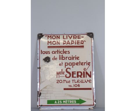 Belgium plaque "My book, my paper" 1936 - Sizes: H500MM L375MM - Weight (K): 1,6kg - Condition: After checking â€“ wear/worn/