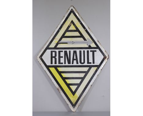 France Renault enamelled plaque - Sizes: H1150MM L770MM - Weight (K): 4,7kg - Condition: After checking â€“ wear/worn/patina 