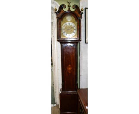 John Fair of Chirnside, a mahogany longcase clock with 8-day striking movement, dial with Roman numerals, date aperture, the 