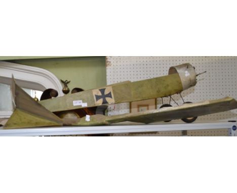 A radio control model of a German WWI fighter plane for restoration