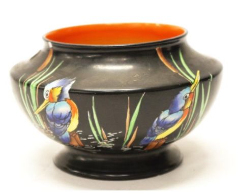 Vintage Shelley 'Kingfisher' vase marked to base and # 15/8656, (height 10cm approx).