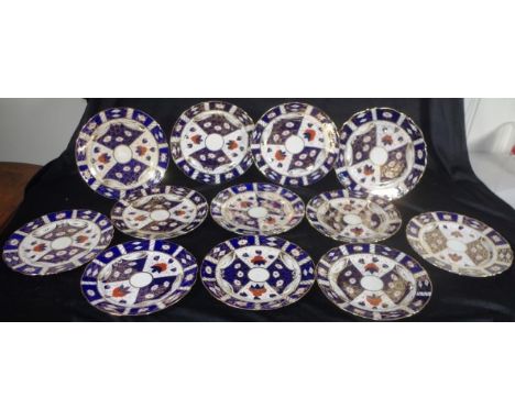 Twelve K&amp;A  porcelain "Imari" display plates diameter 23cm approx