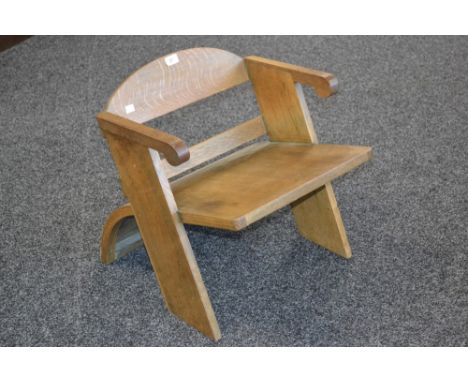 A child's oak Art Deco armchair