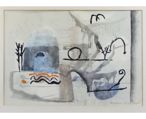 Vogel, Gunther (Karlsruhe 1929 - 1988 Titisee - Neustadt)Aquarell "Altes Wasser", unten rechts in Blei betitelt, datiert und 