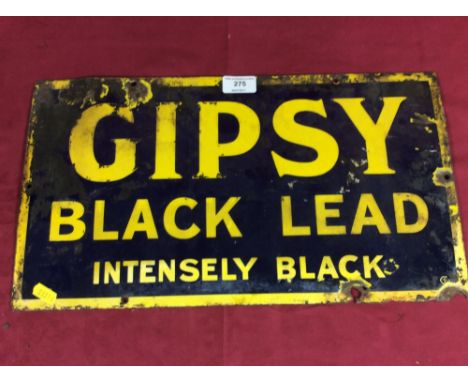 An enamel advertising sign "Gypsy Black Lead" 25.5cm x 46cm