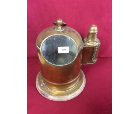 An antique brass cased ships Binnacle compass