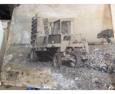 A photographic advertising print for a Ransomes Self Propelled Sugar Beet Harvester, 89cm x 117cm