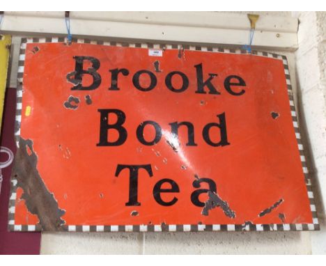 A "Brook Bond Tea" enamel advertising sign, 50cm x 76cm