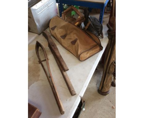 Two vintage items of saddle makers equipment