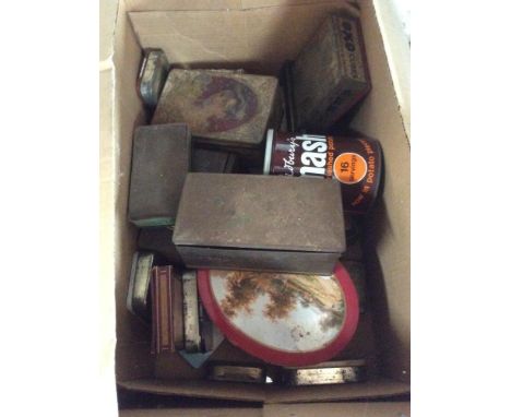 A collection of vintage tins
