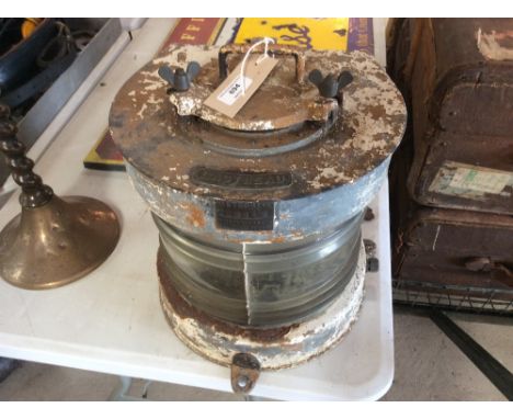 An old ships mast head light "Meteorite C26949", 33cm high