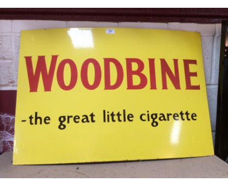An enamel "Woodbine, The Great Little Cigarette" advertising sign, 56cm x 80cm