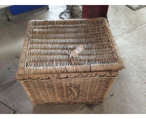 A vintage wicker basket