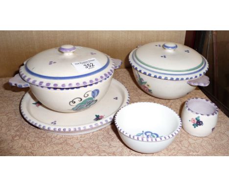 Five pieces of Carter, Stabler Adams Poole Pottery 