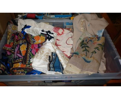 Collection of embroidered and tapestry fabrics 